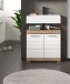 Waschbeckenunterschrank >Wave< in Nox Oak Dekor / Weiß - 60x56x34cm (BxHxT)