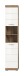 Hochschrank >Wave< in Nox Oak Nachbildung/Weiß hochglanz - 37x191x31cm (BxHxT)