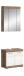 Badezimmer-Set >Wave< in Nox Oak Nachbildung/Weiß hochglanz - 60x191x34 (BxHxT)