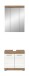 Badezimmer-Set >Wave< in Nox Oak Nachbildung/Weiß hochglanz - 60x191x34 (BxHxT)