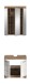 Badezimmer-Set >Wave< in Nox Oak Nachbildung/Weiß hochglanz - 60x191x34 (BxHxT)
