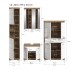 Badezimmer-Set >Wave< in Nox Oak Nachbildung/Weiß hochglanz - 204x191x34 (BxHxT)