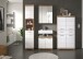 Badezimmer-Set >Wave< in Nox Oak Nachbildung/Weiß hochglanz - 204x191x34 (BxHxT)