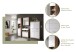 Badezimmer-Set >Wave< in Nox Oak Nachbildung/Weiß hochglanz - 204x191x34 (BxHxT)