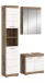 Badezimmer-Set >Wave< in Nox Oak Nachbildung/Weiß hochglanz - 112x191x34 (BxHxT)
