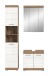 Badezimmer-Set >Wave< in Nox Oak Nachbildung/Weiß hochglanz - 112x191x34 (BxHxT)