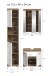 Badezimmer-Set >Wave< in Nox Oak Nachbildung/Weiß hochglanz - 112x191x34 (BxHxT)