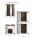 Badezimmer-Set >Wave< in Nox Oak Nachbildung/Weiß hochglanz - 149x191x34 (BxHxT)