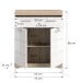 Hochschrank >Lambada< in Eiche Sonoma Dekor /Weiß hochglanz - 74x88x31cm (BxHxT)