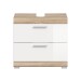 Waschbeckenunterschrank >Lambada< in Eiche Dekor / Weiß - 60x56x34cm (BxHxT)
