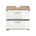 Waschbeckenunterschrank >Lambada< in Eiche Dekor / Weiß - 60x56x34cm (BxHxT)