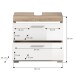 Waschbeckenunterschrank >Lambada< in Eiche Dekor / Weiß - 60x56x34cm (BxHxT)