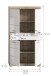 Midischrank >Lambada< in Eiche Sonoma Dekor / Weiß hochglanz - 74x141x31 (BxHxT)