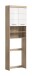 Waschmaschinenumbauschrank >Lambada< in Eiche Dekor / Weiß - 63x191x24cm (BxHxT)