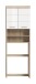 Waschmaschinenumbauschrank >Lambada< in Eiche Dekor / Weiß - 63x191x24cm (BxHxT)