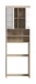 Waschmaschinenumbauschrank >Lambada< in Eiche Dekor / Weiß - 63x191x24cm (BxHxT)