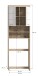 Waschmaschinenumbauschrank >Lambada< in Eiche Dekor / Weiß - 63x191x24cm (BxHxT)