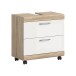 Waschbeckenunterschrank >Lambada< in Eiche Dekor / Weiß - 60x60x34cm (BxHxT)