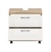 Waschbeckenunterschrank >Lambada< in Eiche Dekor / Weiß - 60x60x34cm (BxHxT)