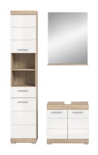 Badezimmer-Set >Lambada< in Eiche Dekor / Weiß - 112x191x34cm (BxHxT)