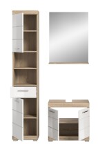 Badezimmer-Set >Lambada< in Eiche Dekor / Weiß - 112x191x34cm (BxHxT)