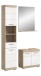 Badezimmer-Set >Lambada< in Eiche Dekor / Weiß - 112x191x34cm (BxHxT)