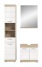 Badezimmer-Set >Lambada< in Eiche Dekor / Weiß - 112x191x34cm (BxHxT)