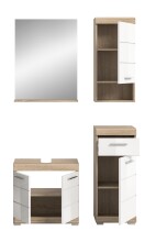 Badezimmer-Set >Lambada< in Eiche Dekor / Weiß - 112x191x34cm (BxHxT)