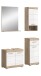 Badezimmer-Set >Lambada< in Eiche Dekor / Weiß - 112x191x34cm (BxHxT)