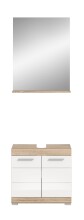 Badezimmer-Set >Lambada< in Eiche Dekor / Weiß - 60x191x34cm (BxHxT)