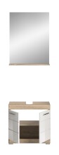 Badezimmer-Set >Lambada< in Eiche Dekor / Weiß - 60x191x34cm (BxHxT)