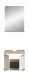 Badezimmer-Set >Lambada< in Eiche Dekor / Weiß - 60x191x34cm (BxHxT)