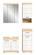 Badezimmer-Set >Lambada< in Eiche Dekor / Weiß - 112x191x34cm (BxHxT)