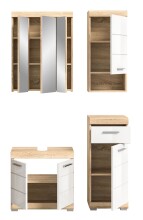 Badezimmer-Set >Lambada< in Eiche Dekor / Weiß - 112x191x34cm (BxHxT)