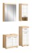 Badezimmer-Set >Lambada< in Eiche Dekor / Weiß - 112x191x34cm (BxHxT)