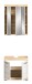 Badezimmer-Set >Lambada< in Eiche Dekor / Weiß - 60x191x34cm (BxHxT)