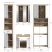 Badezimmer-Set >Lambada< in Eiche Dekor / Weiß - 190x191x34cm (BxHxT)