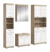 Badezimmer-Set >Lambada< in Eiche Dekor / Weiß - 186x191x34cm (BxHxT)