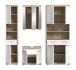Badezimmer-Set >Lambada< in Eiche Dekor / Weiß - 186x191x34cm (BxHxT)