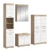 Badezimmer-Set >Lambada< in Eiche Dekor / Weiß - 186x191x34cm (BxHxT)