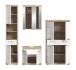 Badezimmer-Set >Lambada< in Eiche Dekor / Weiß - 186x191x34cm (BxHxT)