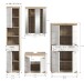 Badezimmer-Set >Lambada< in Eiche Dekor / Weiß - 186x191x34cm (BxHxT)