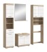 Badezimmer-Set >Lambada< in Eiche Dekor / Weiß - 190x191x34cm (BxHxT)