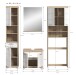 Badezimmer-Set >Lambada< in Eiche Dekor / Weiß - 190x191x34cm (BxHxT)