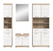 Badezimmer-Set >Lambada< in Eiche Dekor / Weiß - 186x191x34cm (BxHxT)