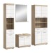 Badezimmer-Set >Lambada< in Eiche Dekor / Weiß - 186x191x34cm (BxHxT)