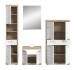 Badezimmer-Set >Lambada< in Eiche Dekor / Weiß  - 186x191x34cm (BxHxT)