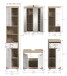 Badezimmer-Set >Lambada< in Eiche Dekor / Weiß  - 164x191x34cm (BxHxT)