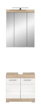 Badezimmer-Set >Lambada< in Eiche Dekor / Weiß  - 60x191x34cm (BxHxT)