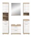Badezimmer-Set >Lambada< in Eiche Dekor / Weiß  - 164x191x34cm (BxHxT)